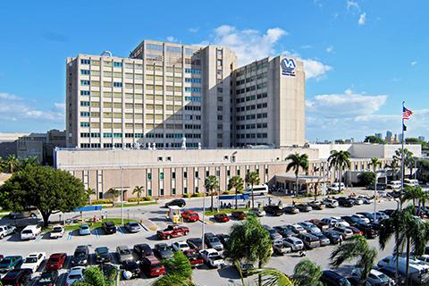 The exterior photo of the Bruce W. Carter Department of Veterans Affairs Medical Center Main Campus in Miami Florida 